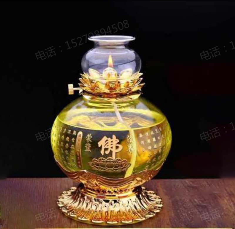 水晶玻璃佛灯