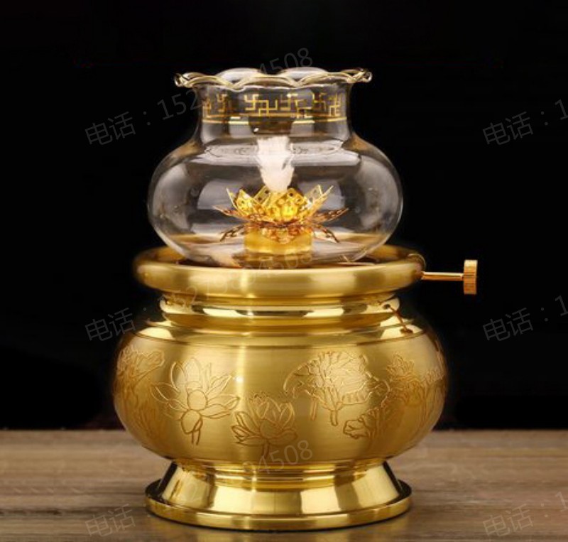 金色莲花佛灯