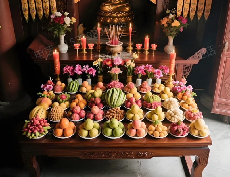 金色寺院供果盘