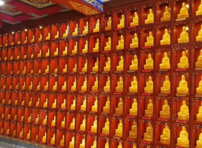 泊头红框金佛万佛墙